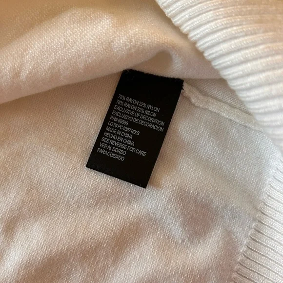 Perceptions Women's Pearl-Trim White Cardigan Shrug - Picture 5 of 5